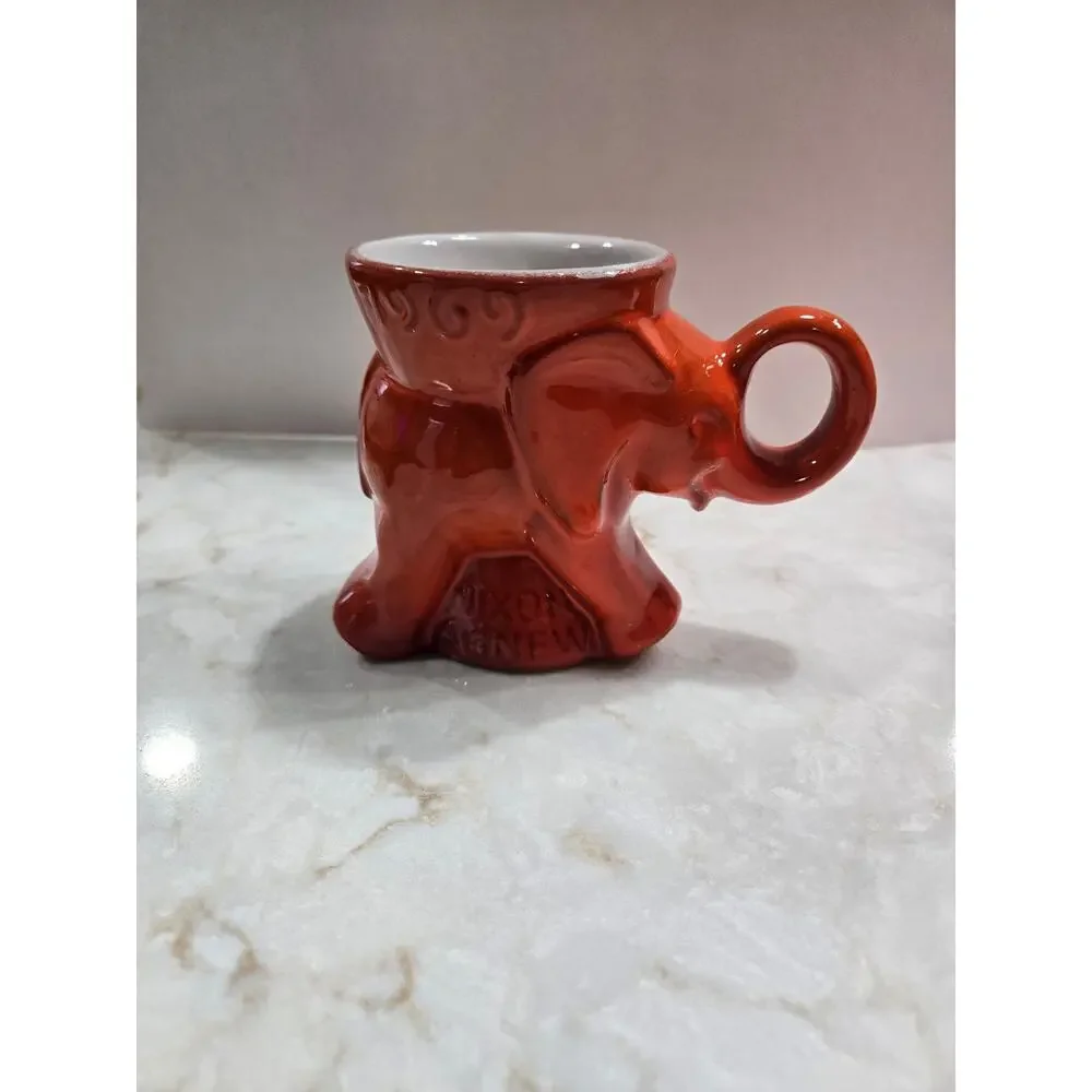 Vintage Republican GOP Elephant Coffee Cup Mug Frankoma 1969 Political Pottery